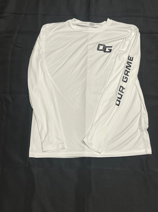 White & Black "Our Game" Dri-Fit Long Sleeve T-Shirt