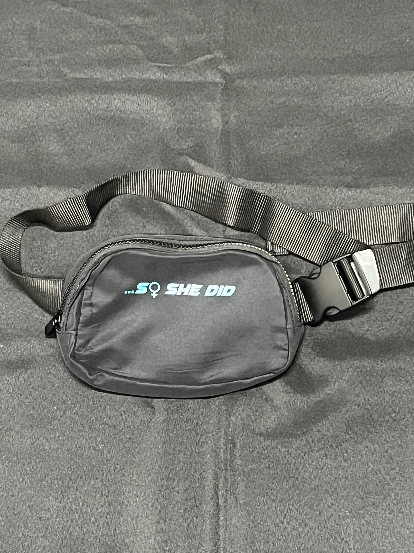 Black "...So She Did" Fanny Pack